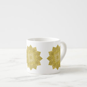 Blume des Lebens - Indisches Mandala 4 Espressotasse
