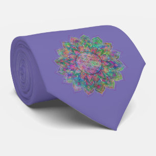 Blume des Lebens - Indisches Mandala 7c Krawatte