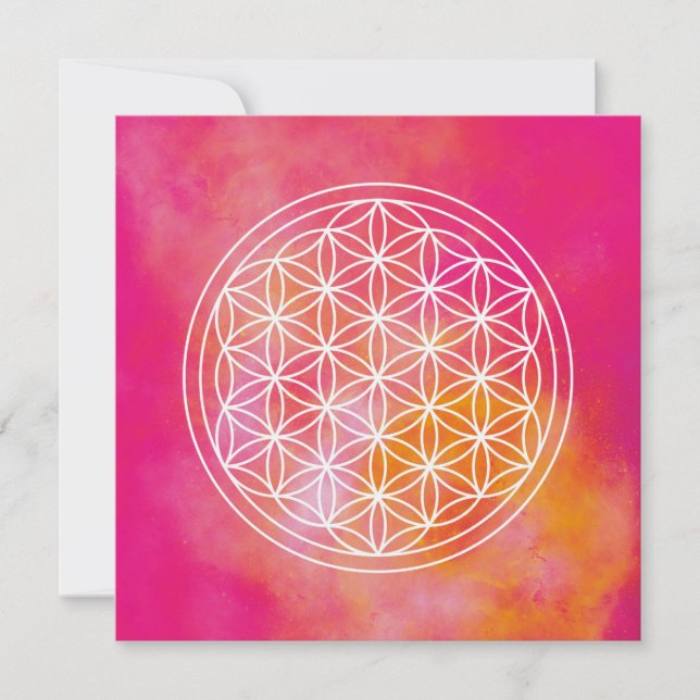 Blume des Lebens Karte (Vorderseite)