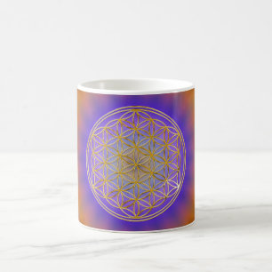 Blume des Lebens   klein flower radial BG Tasse