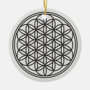BLUME DES LEBENS - Kontur des Geometriezeichens "S Keramik Ornament