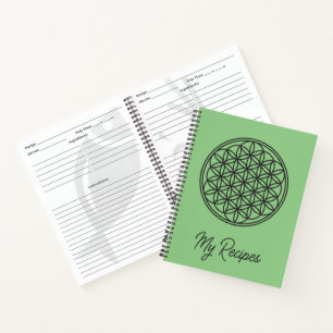 BLUME DES LEBENS - Kontur des Geometriezeichens "S Notizbuch