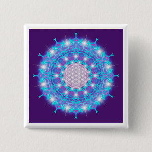 BLUME DES LEBENS/LEBENS DES Lebens "Stars Mandala" Button