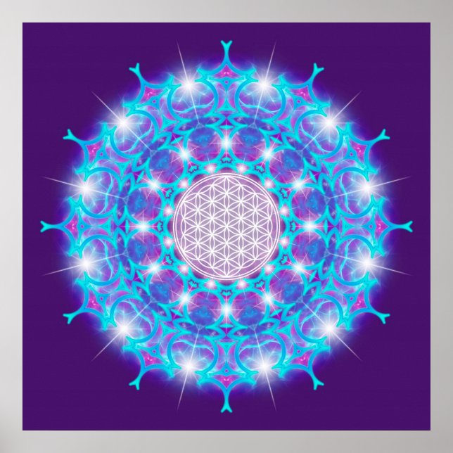 BLUME DES LEBENS/LEBENS DES Lebens "Stars Mandala" Poster (Vorne)