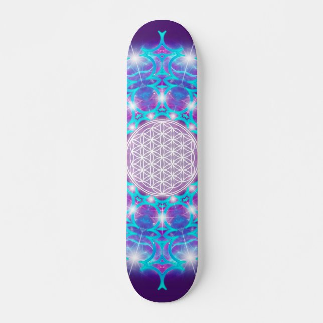 BLUME DES LEBENS/LEBENS DES Lebens "Stars Mandala" Skateboard (Vorne)