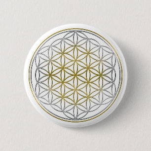 BLUME DES LEBENS / Lebensgefühl - BiColor Button