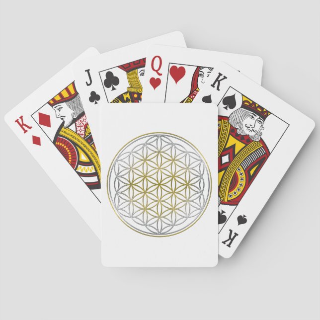 BLUME DES LEBENS / Lebensgefühl - BiColor Spielkarten (Rückseite)