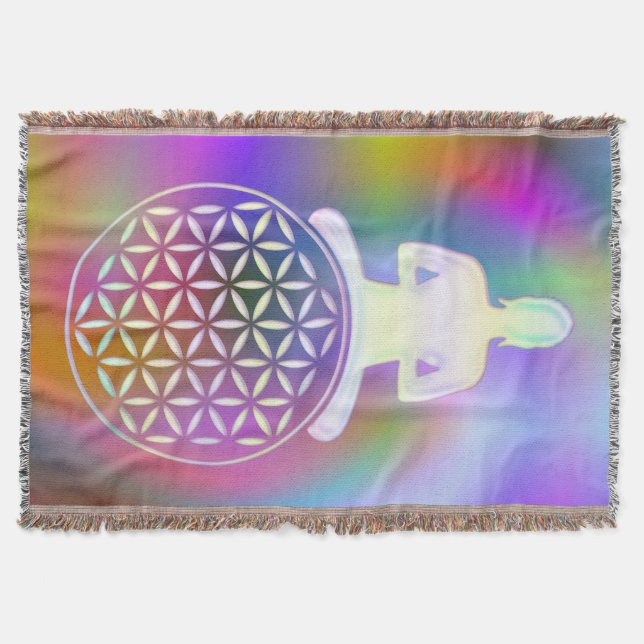 Blume des Lebens / Lebensgefühl - Buddha Decke (Vorderseite)