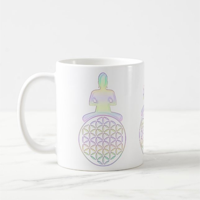 Blume des Lebens / Lebensgefühl - Buddha Tasse (Links)