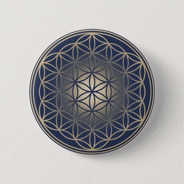 Blume des Lebens / Lebensgefühl - Button VIII (Vorderseite)