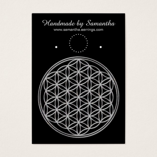 Blume des Lebens / Lebensgefühl - glänzender Krist (Vorderseite)