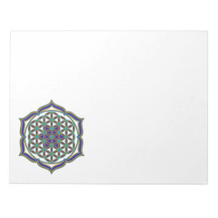 Blume des Lebens / Lebensgefühl - Lotus Contour Notizblock