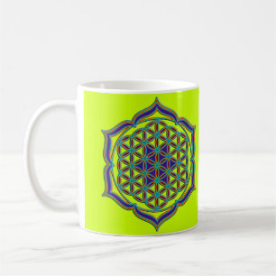 Blume des Lebens / Lebensgefühl - Lotus Contour Tasse