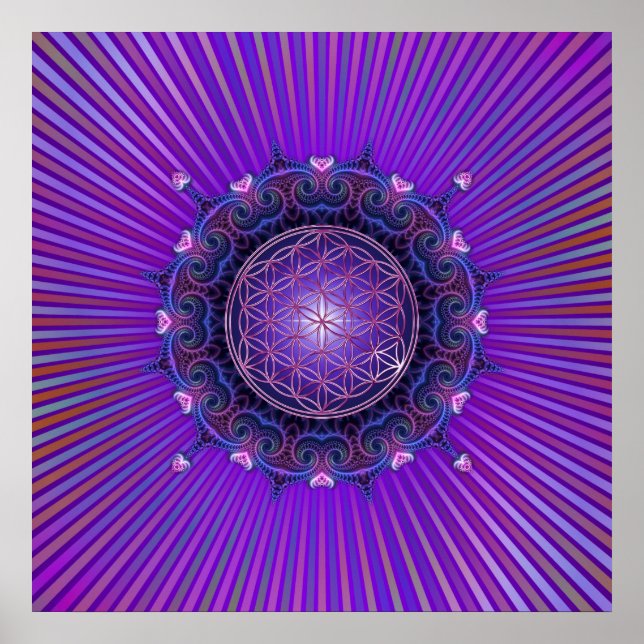 BLUME DES LEBENS / Lebensgefühl - Mandala I Poster (Vorne)