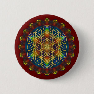 BLUME DES LEBENS / Lebensgefühl - Mandala III Button
