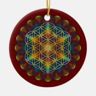 BLUME DES LEBENS / Lebensgefühl - Mandala III Keramikornament