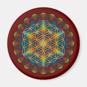 BLUME DES LEBENS / Lebensgefühl - Mandala III Magnet