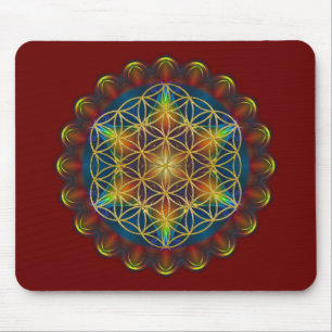 BLUME DES LEBENS / Lebensgefühl - Mandala III Mousepad