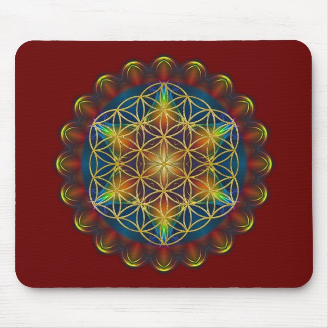 BLUME DES LEBENS / Lebensgefühl - Mandala III Mousepad (Vorne)