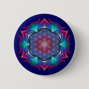 BLUME DES LEBENS / Lebensgefühl - Mandala IV Button