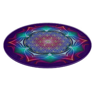 Blume des Lebens / Lebensgefühl - Mandala IV Schneidebrett