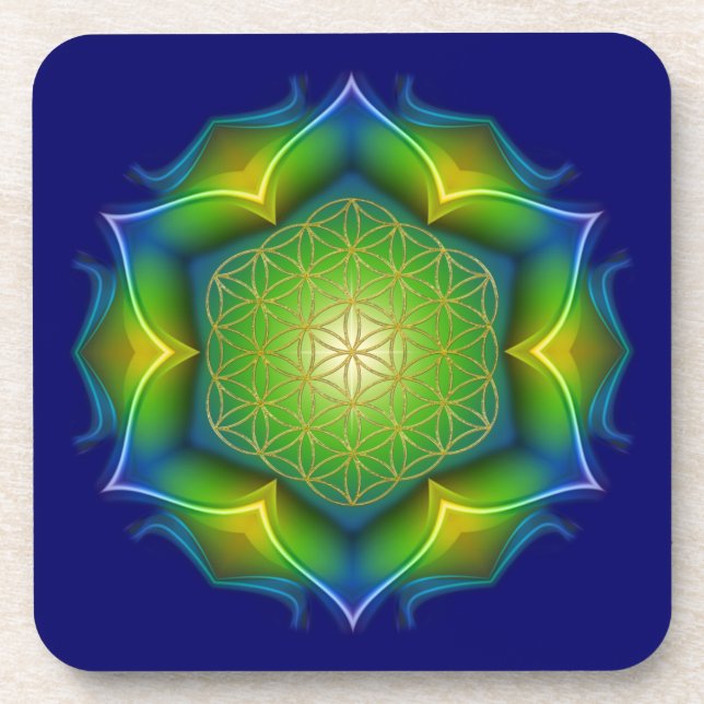 BLUME DES LEBENS / Lebensgefühl - Mandala V Untersetzer (Vorderseite)