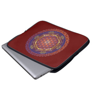 BLUME DES LEBENS / Lebensgefühl - Ornament I Laptopschutzhülle