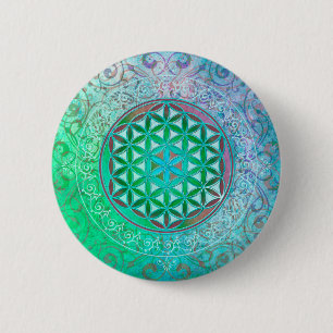 Blume des Lebens / Lebensgefühl - Ornament IV Button