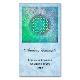 Blume des Lebens / Lebensgefühl - Ornament IV Magnetische Visitenkarte