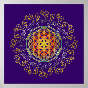 BLUME DES LEBENS / Lebensgefühl - Ornament IV Poster