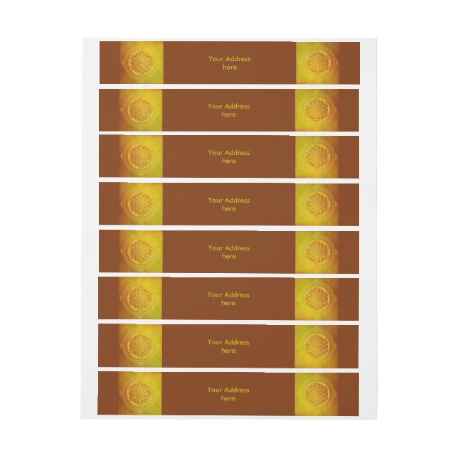 Blume des Lebens / Lebensgefühl - Ornament VII Rundum-Adressaufkleber (Bogen)