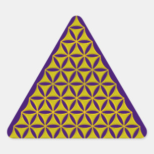 Blume des Lebens / Lebensgefühl - Pyramide Dreieckiger Aufkleber