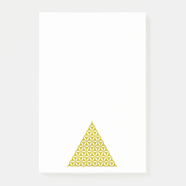 Blume des Lebens / Lebensgefühl - Pyramide Post-it Klebezettel (Vorderseite)