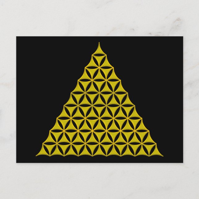 Blume des Lebens / Lebensgefühl - Pyramide Postkarte (Vorderseite)