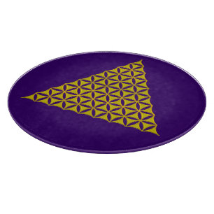 Blume des Lebens / Lebensgefühl - Pyramide Schneidebrett