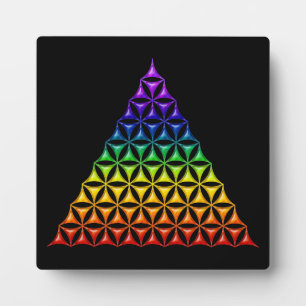 Blume des Lebens / Lebensgefühl - Pyramidenschakra Fotoplatte