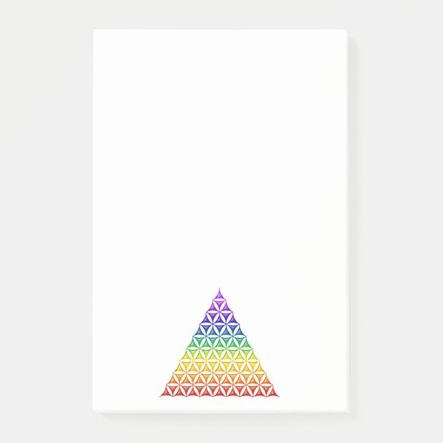 Blume des Lebens / Lebensgefühl - Pyramidenschakra Post-it Klebezettel (Vorderseite)
