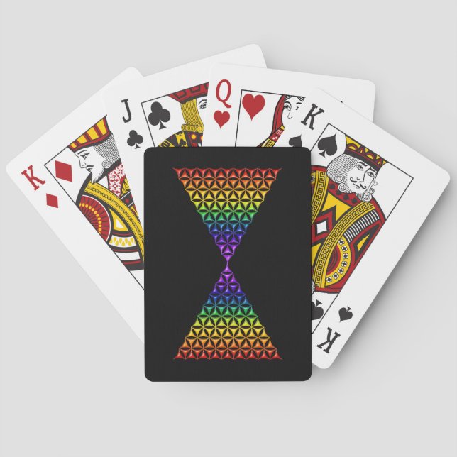 Blume des Lebens / Lebensgefühl - Pyramidenschakra Spielkarten (Rückseite)