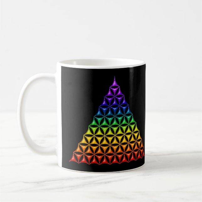 Blume des Lebens / Lebensgefühl - Pyramidenschakra Tasse (Links)