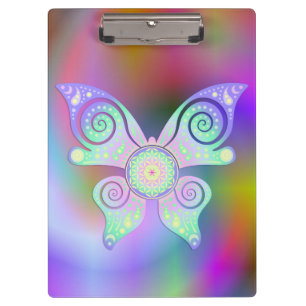 Blume des Lebens / Lebensgefühl - Schmetterling Klemmbrett