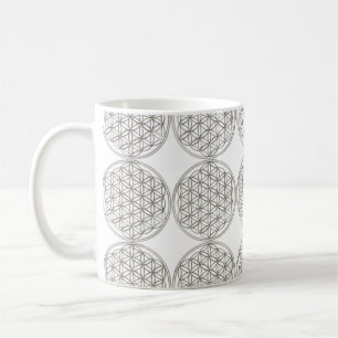 Blume des Lebens / Lebensgefühl - Silber Tasse