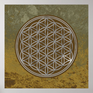 Blume des Lebens / Lebensgefühl - SILVER Poster