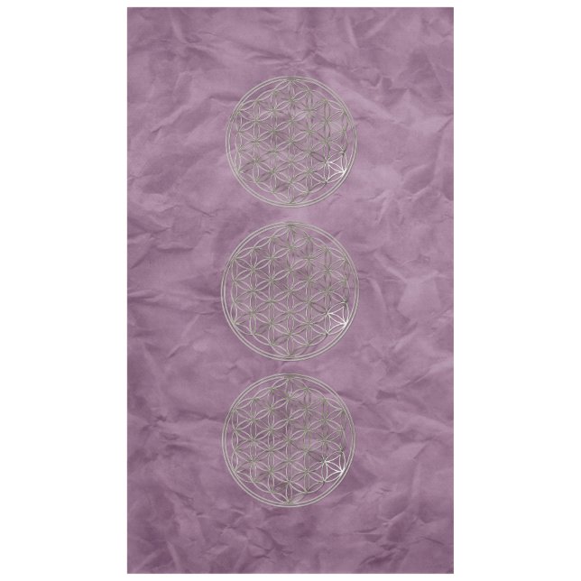 Blume des Lebens / Lebensgefühl - SILVER Tischdecke (Vorderseite)