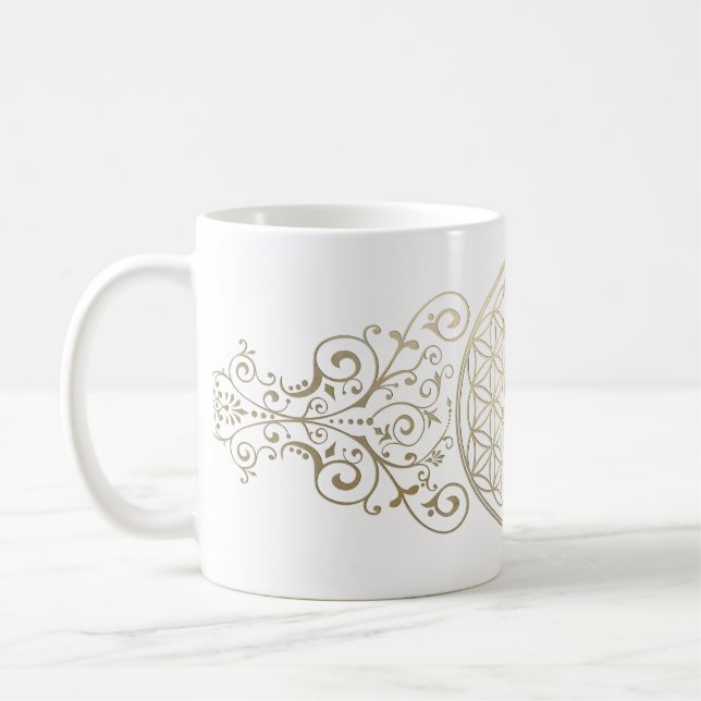 Blume des Lebens / Lebensgefühl - Vintag IX Tasse (Links)