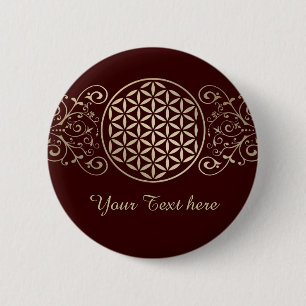 Blume des Lebens / Lebensgefühl - Vintag X Button
