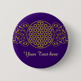 Blume des Lebens / Lebensgefühl - Vintag XII Button