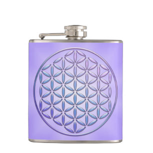 Blume des Lebens / Lebensgefühl - Violett der Brie Flachmann