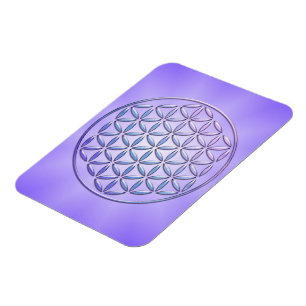 Blume des Lebens / Lebensgefühl - Violett der Brie Magnet