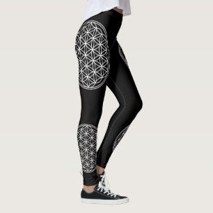 Blume des Lebens / Lebensgefühl - weiß Leggings