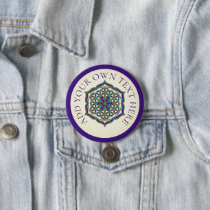 BLUME DES LEBENS - Lotus-Kontur Button
